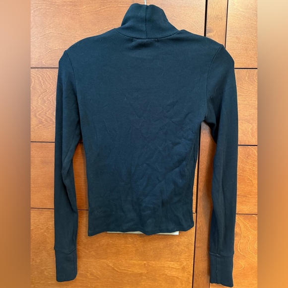 PERFECT WHITE TEE LAURYN MOCK NECK RIBBED TOP - Picture 3 of 7